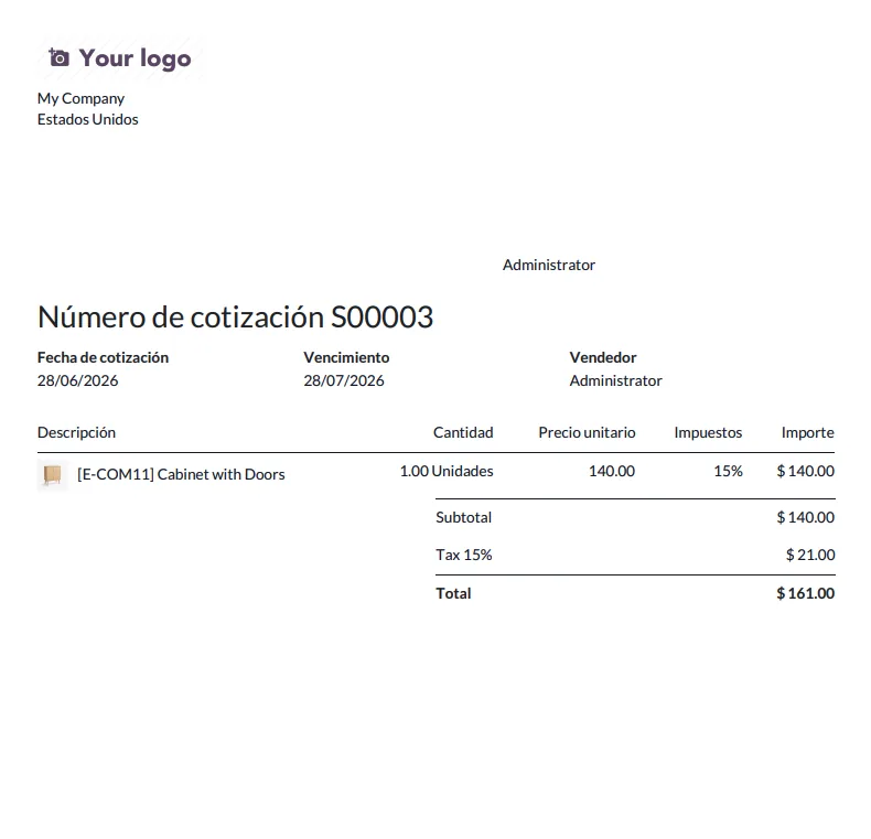 Miniatura del producto en el PDF de la cotizacion