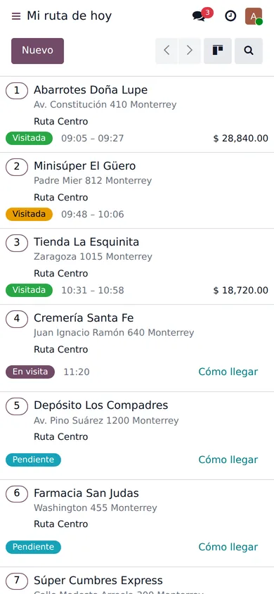 Mi ruta de hoy